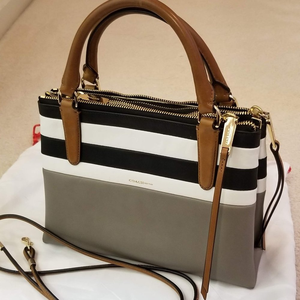 Coach Mini Borough Bag Bar Stripe